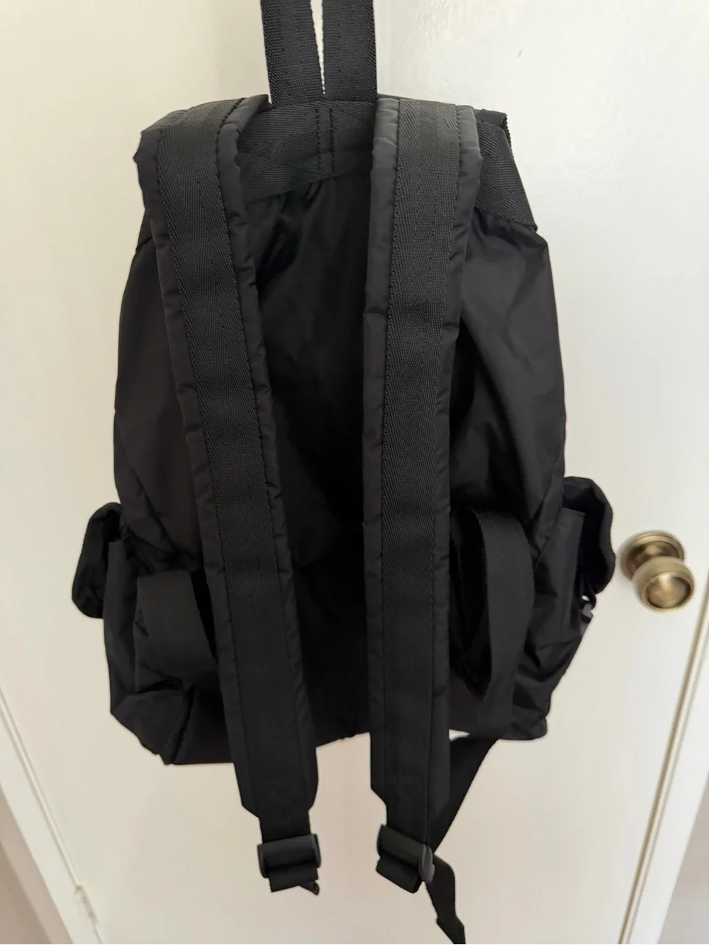 LeSportsac Black Nylon Drawstring Backpack